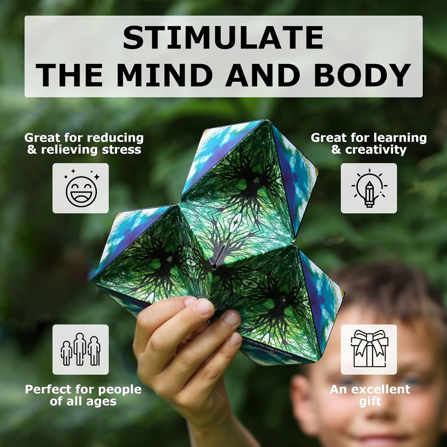 Neurospicy London Pick • SHASHIBO Magnetic Shape‑Shifting Cube – 70+ Forms, Fidget & Focus Tool