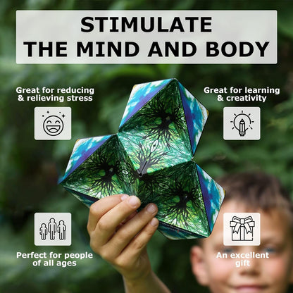 Neurospicy London Pick • SHASHIBO Magnetic Shape‑Shifting Cube – 70+ Forms, Fidget & Focus Tool